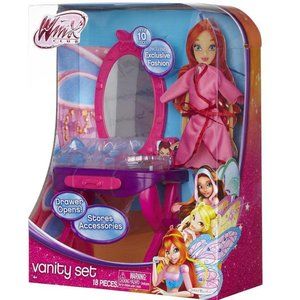 Winx Club Vanity Set & Accessories Mirror Chair 18 pcs